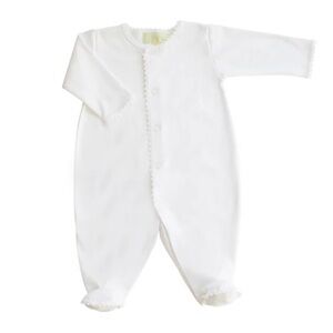 Pixie Lily White Jersey Footy Romper, size 3-6 months